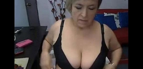  Busty Mature Latina Plays with Pussy